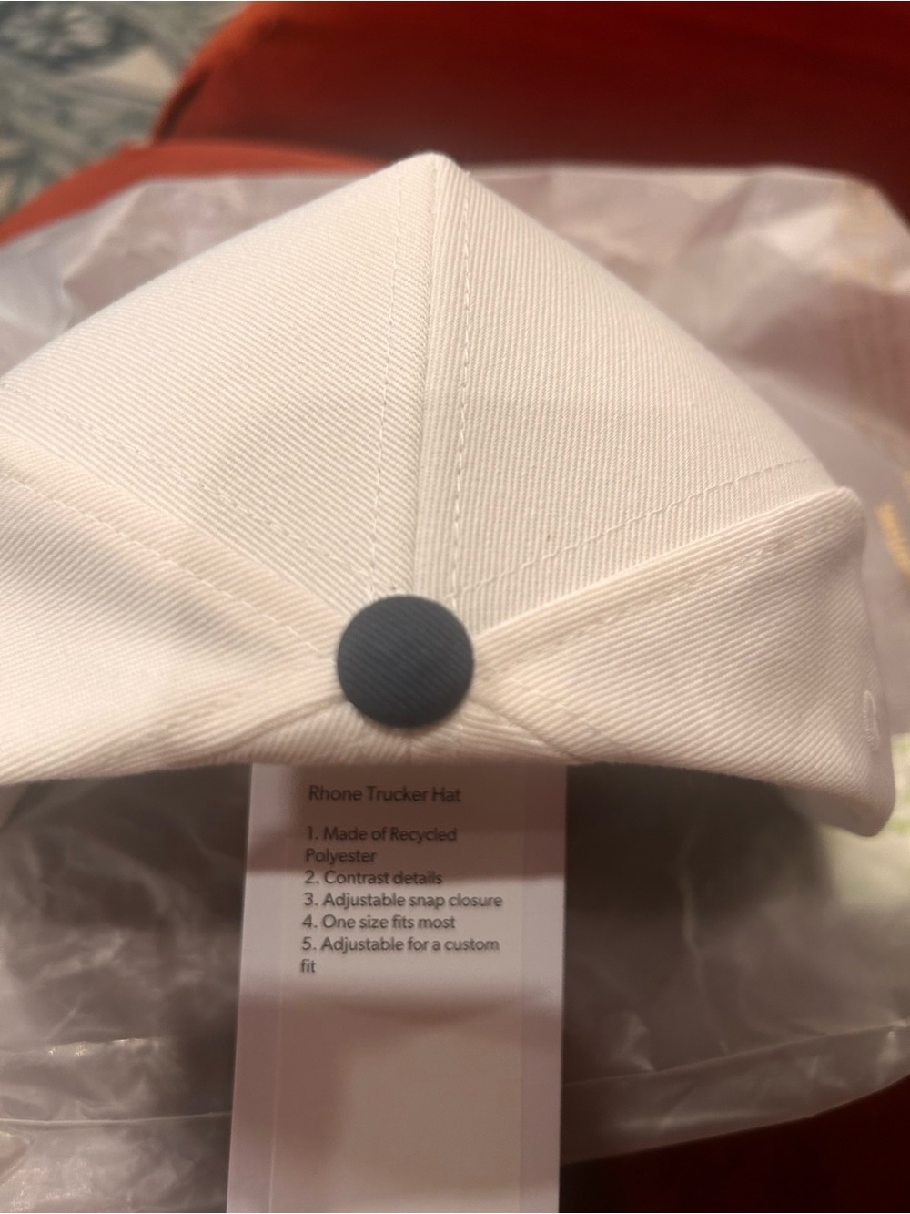 RHONE Two-Tone off White and Navy Baseball Cap trucker hat - Picture 2 of 5